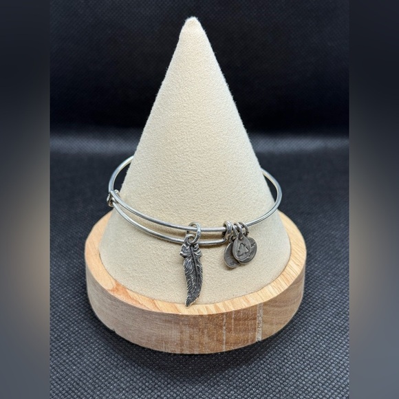 🪶ALEX AND ANI🪶Feather Charm Bangle in RafaelianSilver/EUC - Picture 7 of 8